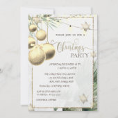 Invitation Boules de neige, Boules, Lumières, Branches Noël (Devant)