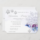 Invitation Boules de neige de Noël, Fête d'entreprise (Devant)