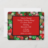 Invitation Boules de Noël 3D (Dos)