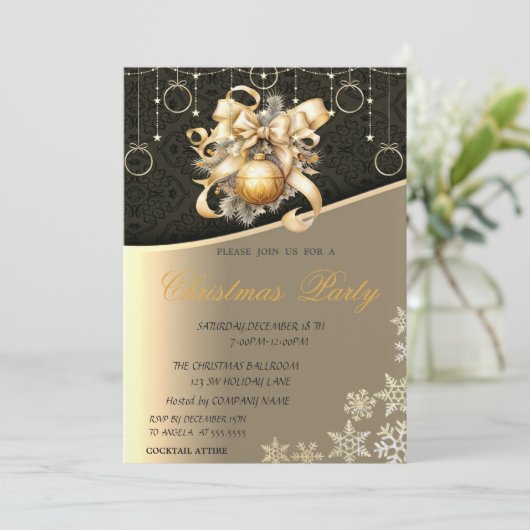 Invitation Boules de Noël, Boule de Noël corporatif (Debout devant)