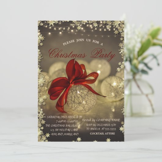 Invitation Boules de Noël, Boules de cordes (Debout devant)