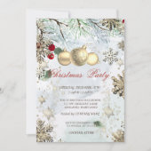 Invitation Boules de Noël, Boules de Noël Branches (Devant)