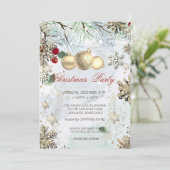 Invitation Boules de Noël, Boules de Noël Branches (Debout devant)