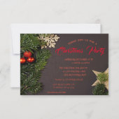 Invitation Boules de Noël, Branches Entreprise Fête de Noël (Devant)