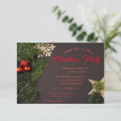 Invitation Boules de Noël, Branches Entreprise Fête de Noël (Debout devant)