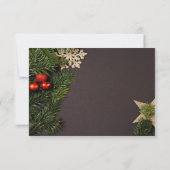 Invitation Boules de Noël, Branches Entreprise Fête de Noël (Dos)