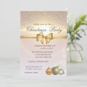 Invitation Boules de Noël brillantes, Fête de Noël d'entrepri (Debout devant)