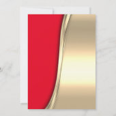 Invitation Boules de Noël Chic, Bow, Gold Corporated Party (Dos)