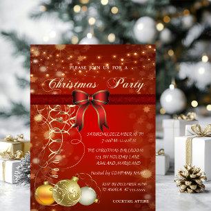 Invitation Boules de Noël élégantes, fête d'entreprise à ruba
