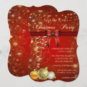 Invitation Boules de Noël élégantes, fête d'entreprise à ruba