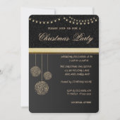 Invitation Boules de Noël élégantes tendance, Fête de Noël (Devant)