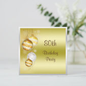 Invitation Boules de Noël & Etoiles 80e Anniversaire (Debout devant)
