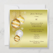 Invitation Boules de Noël & Etoiles 80e Anniversaire (Dos)