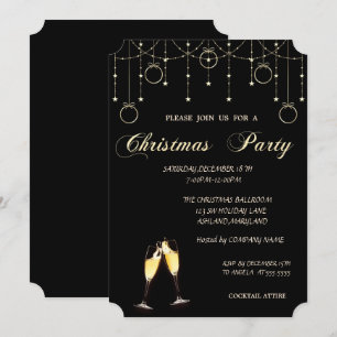Invitation Boules de Noël, Fête de Noël de la société des ver