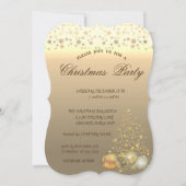 Invitation Boules de Noël, Fête de Noël de l'entreprise Arbre (Devant)