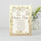 Invitation Boules de Noël, Fête de Noël d'entreprise d'or (Debout devant)