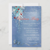 Invitation Boules de Noël, Flammes de neige, Fête corporative (Devant)