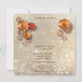 Invitation Boules de Noël, Flèches de neige, Fête d'entrepris (Devant)