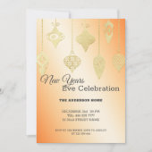 Invitation Boules de Noël Gold (Devant)