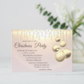 Invitation Boules de Noël, Lumières Entreprise Fête de Noël (Debout devant)