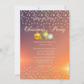 Invitation Boules de Noël, Lumières Entreprise Fête de Noël (Devant)