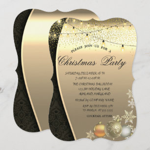 Invitation Boules de Noël, Lumières Fête de Noël en Damas