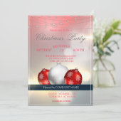 Invitation Boules de Noël, Lumières Fête d'entreprise de Noël (Debout devant)