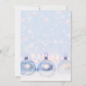 Invitation Boules de Noël métalliques décoratives magiques po (Dos)