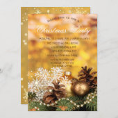 Invitation Boules de Noël Pine de Foule des neiges cônes Noël (Devant / Derrière)