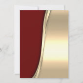 Invitation Boules de Noël, Rouge, Bouche corporative (Dos)