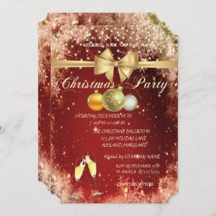 Invitation Boules de Noël, Verre, Bow Company Fête de Noël