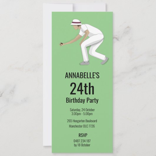 Invitation Boules de pelouse (Devant)