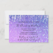 Invitation Boules de verre diamant Sweet16e Mariage nuptiale (Dos)