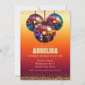 Invitation Boules Disco Anniversaire (Devant)