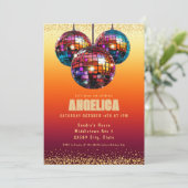 Invitation Boules Disco Anniversaire (Debout devant)