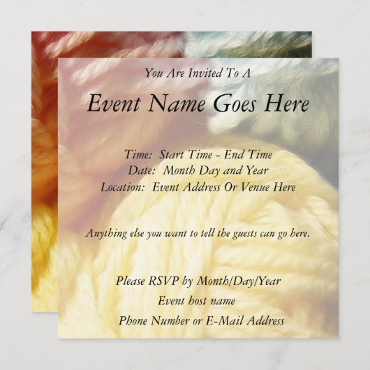 Invitation Boules Douces De Fer (Devant / Derrière)