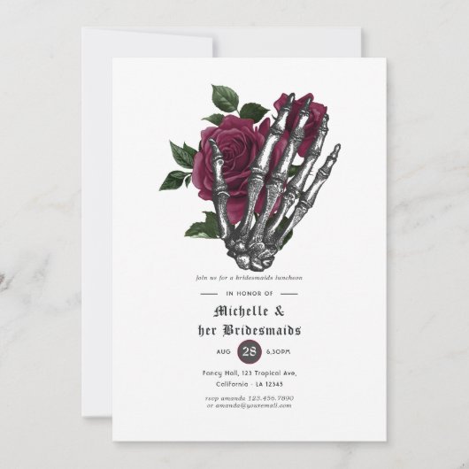 Invitation Boules gothiques florales de Bourgogne (Devant)