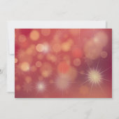 Invitation Boules Rouges de Noël Société Bokeh (Dos)