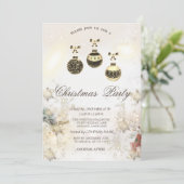 Invitation Boules vintages, Snowflakes Présente Société (Debout devant)