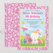 Invitation Boulet de Pâques Anniversaire de enfant de printem (Devant / Derrière)