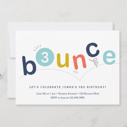 Invitation Bounce anniversaire (Devant)