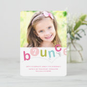 Invitation Bounce Girls Birthday Party (Debout devant)