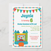 Invitation Bounce Girls Boys Jump fête d'anniversa (Devant)