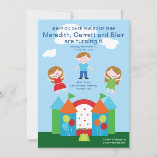 Invitation Bounce House (Devant)