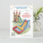 Invitation Bounce House Anniversaire (Debout devant)