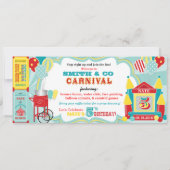 Invitation Bounce House Carnival Anniversaire (Dos)