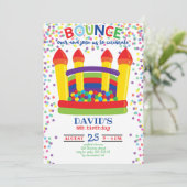 Invitation Bounce House Colorée Boy Fête d'anniversaire (Debout devant)