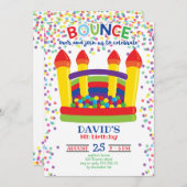 Invitation Bounce House Colorée Boy Fête d'anniversaire (Devant / Derrière)