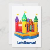 Invitation Bounce House Inflatable Anniversaire de enfant Par (Dos)