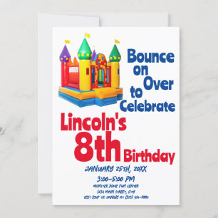 Invitation Bounce House Inflatable Anniversaire de enfant Par